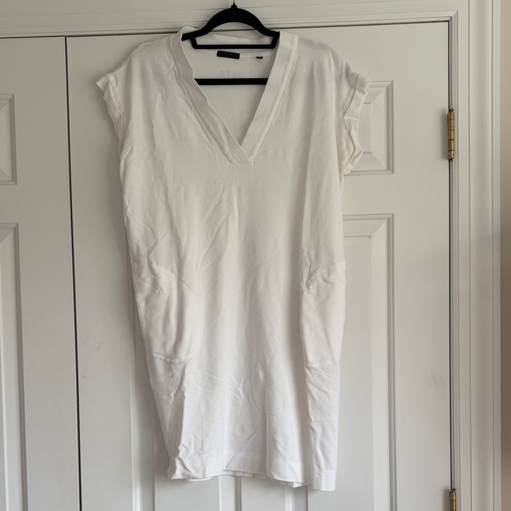 ATM Anthony Thomas Melillo White V-Neck Tunic